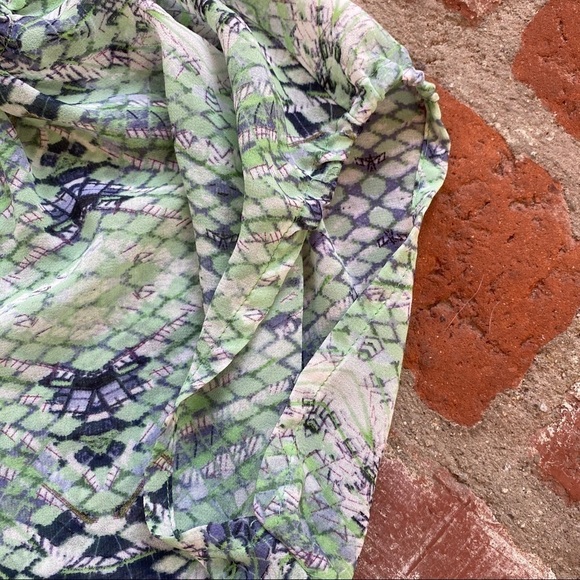 CAbi #746 Darby Sheer snakeskin Size large top - Picture 4 of 8